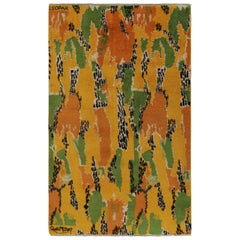 Vintage Zeki Müren Signed Art Deco Rug with Abstract patterns, from Rug & Kilim