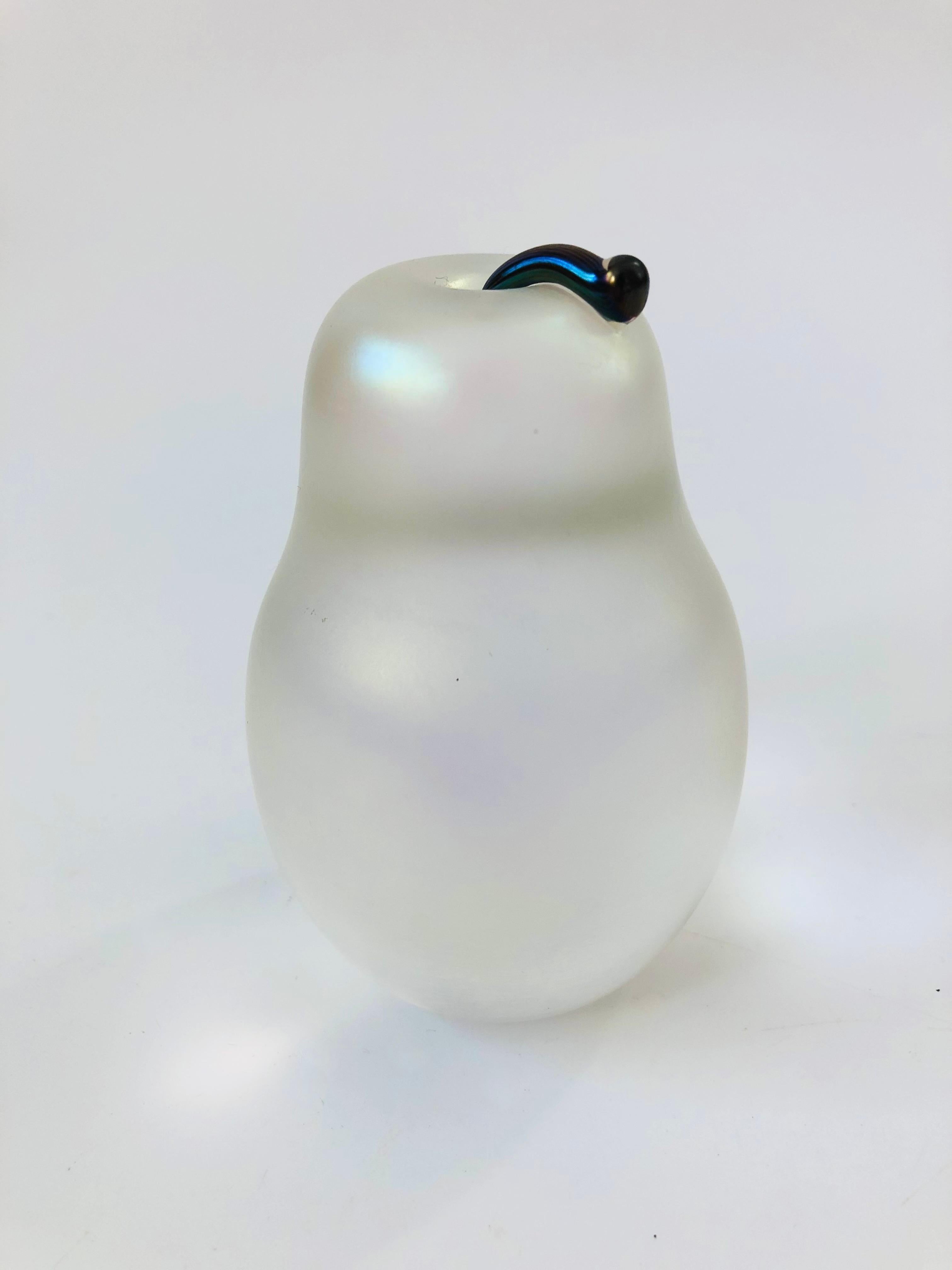 glass pear paperweight