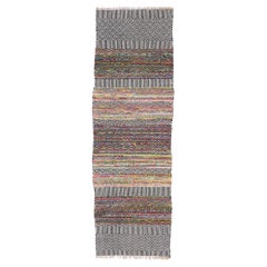 Vintage Zemmour Berber Moroccan Kilim Rug with Boho Chic Tribal Style