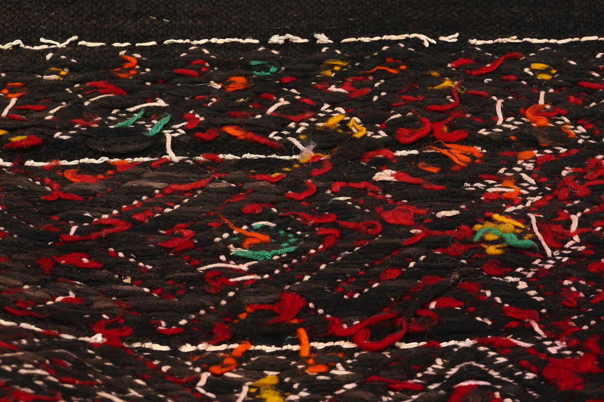 20th Century Vintage Zemmour Moroccan Flatweave Carpet, 03'07 x 20'04 For Sale
