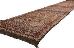 1960's Bunte Mid-Century Berber Zemmour Hanbel Marokkanische Teppiche