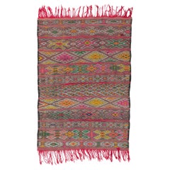 Vintage Zemmour Moroccan Kilim Rug