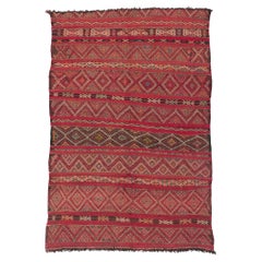 Tapis Kilim marocain Zemmour vintage