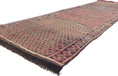 Vintage Zemmour Moroccan Kilim Runner