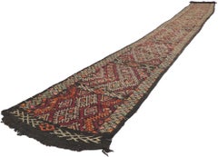 Vintage Zemmour Moroccan Kilim Runner