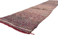 Vintage Zemmour Moroccan Kilim Runner