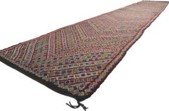 1960's Berber Moroccan Carpet with Mid-Century Modern Style, 03'05 x 22'04