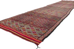 Vintage Zemmour Moroccan Kilim Runner