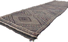 Vintage Zemmour Moroccan Kilim Runner