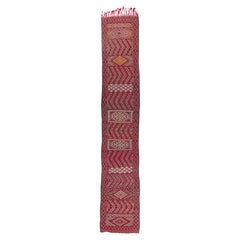 Tapis de couloir Kilim marocain Zemmour vintage