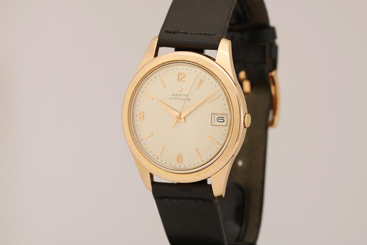 zenith vintage gold watch