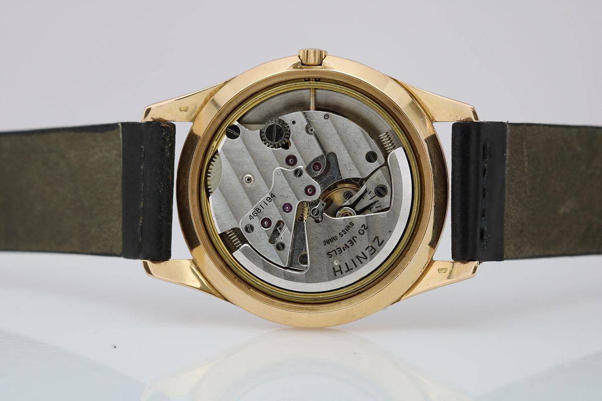 Vintage Zenith 18kt Rose Gold Wristwatch Bumper Automatic Movement, circa 1960s 2