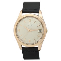 Vintage Zenith 18kt Rose Gold Wristwatch Bumper Automatic Movement, circa 1960s