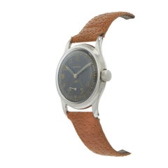 Reloj Militar Vintage Zenith 1940s Acero Inoxidable Esfera Negra