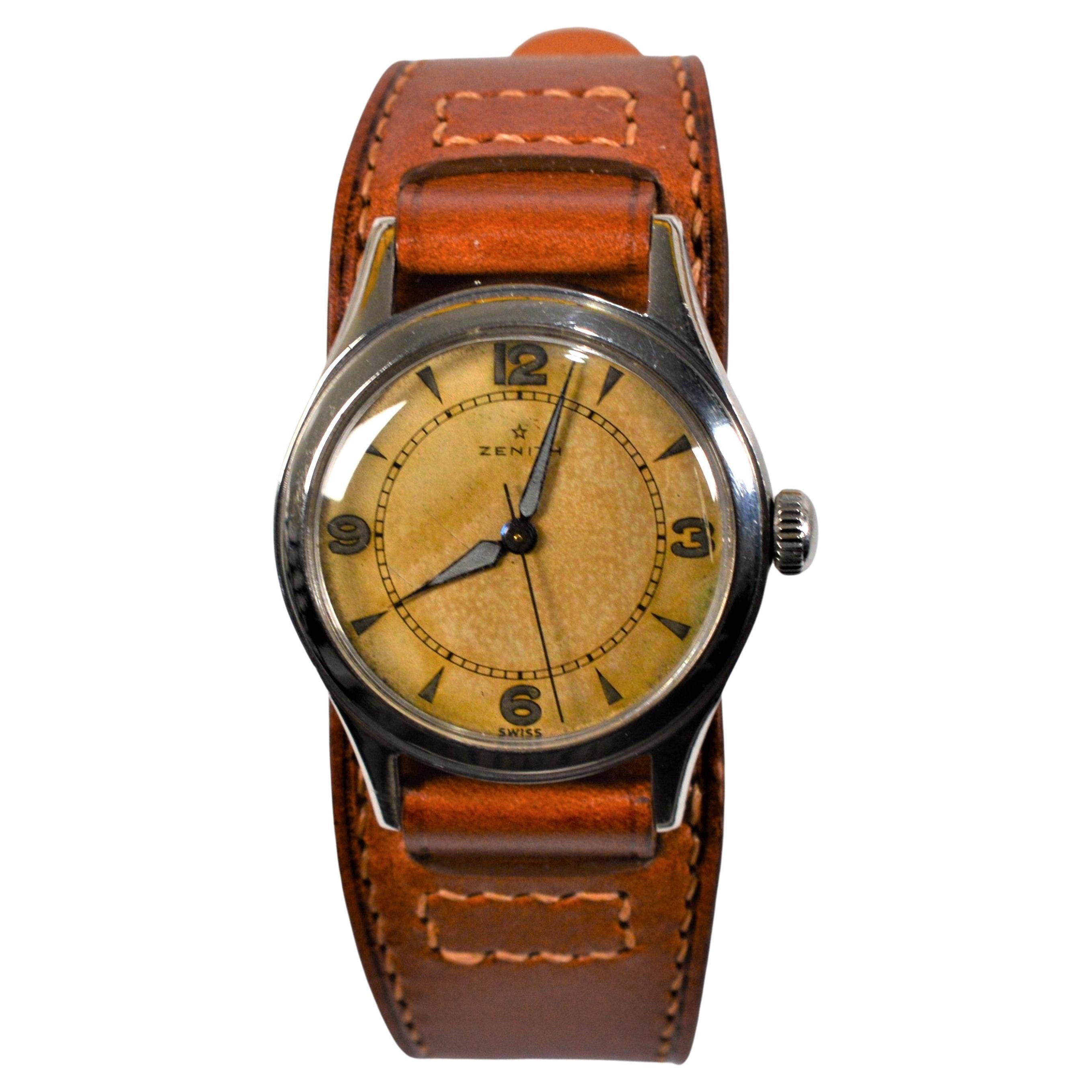 Vintage Zenith 1940er Jahre Armbanduhr im Angebot
