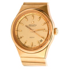 Vintage Zenith Defy Surf 18 Karat Gold Deluxe Automatic Watch