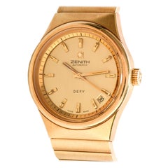 Vintage Zenith Defy Surf 18 Karat Gold Deluxe Automatic Watch