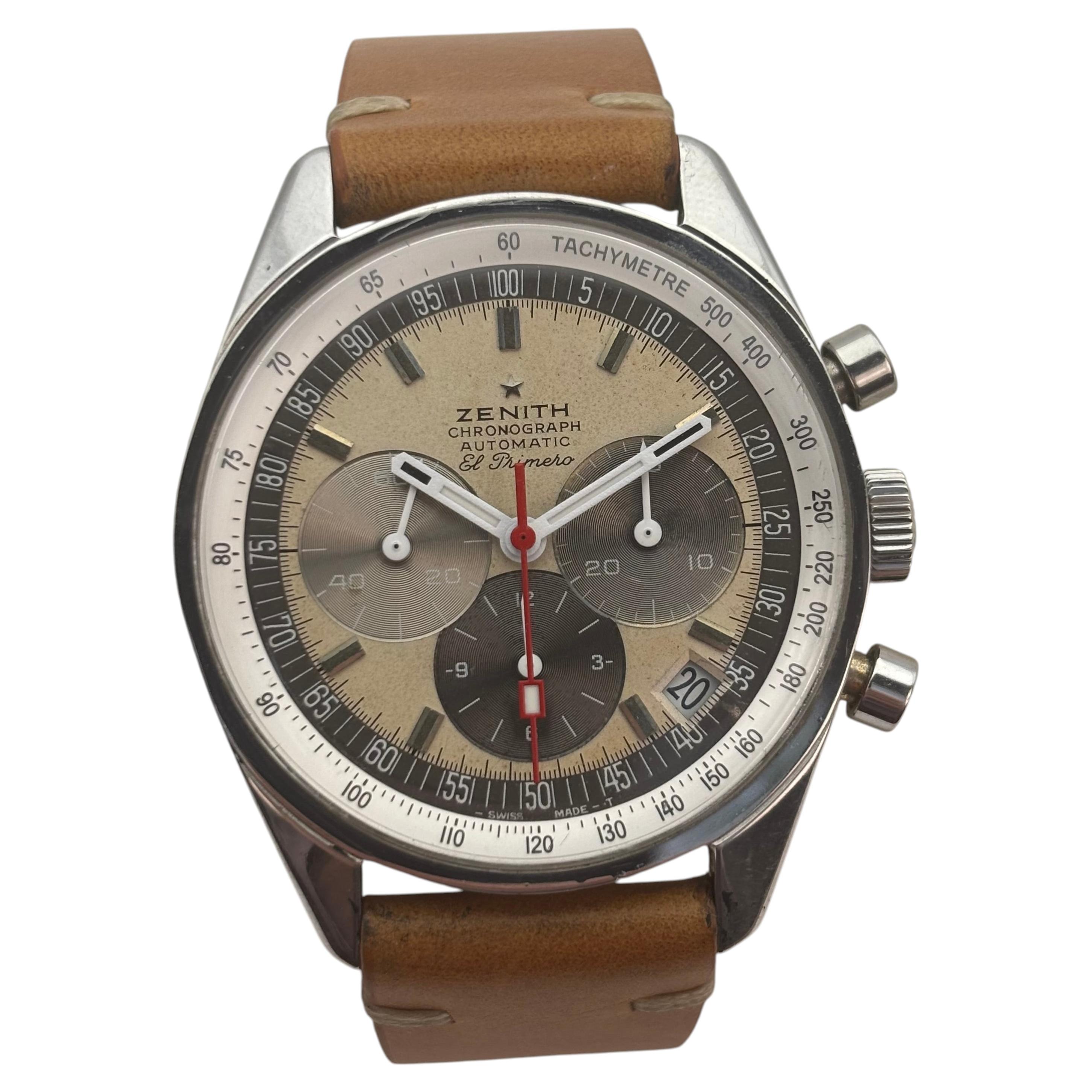 Vintage Zenith El Primero A386 Chronograph, 38mm Stainless Steel, 1969