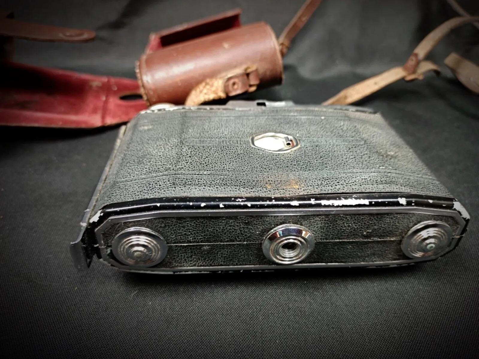 Vintage Zeus Ikon Nettar II Nova Anastigmat 75mm f/6.3 Camera with Case - 2Y221 3