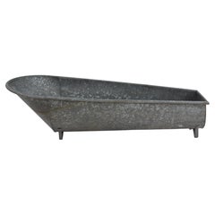 Vintage Zinc Bathtub with Curled Feet