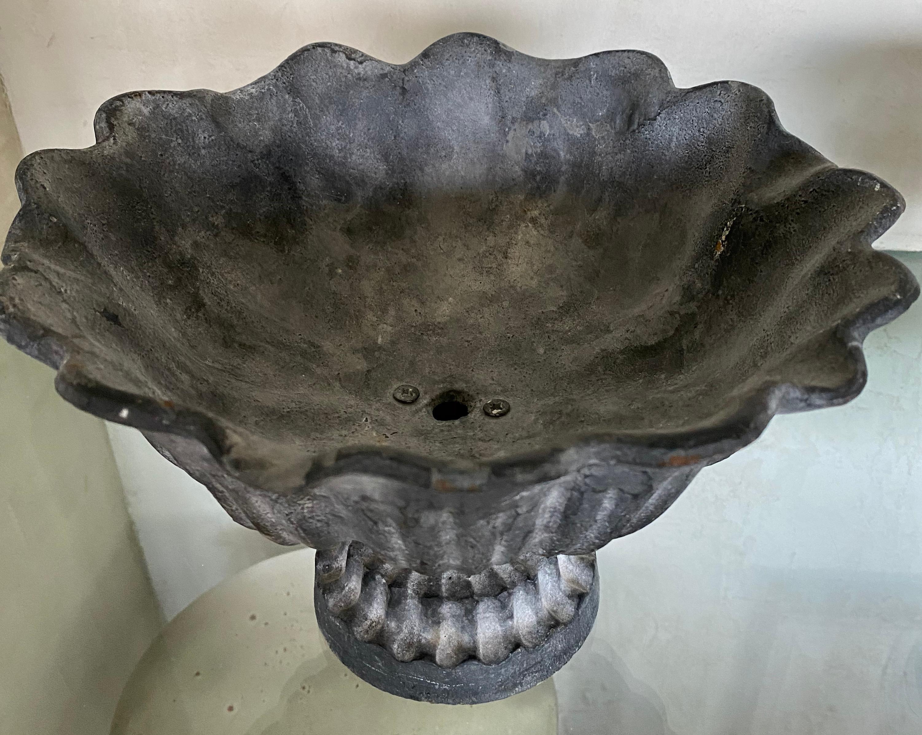 Neoclassical Revival Vintage Zinc like Iron Footed Center Piece