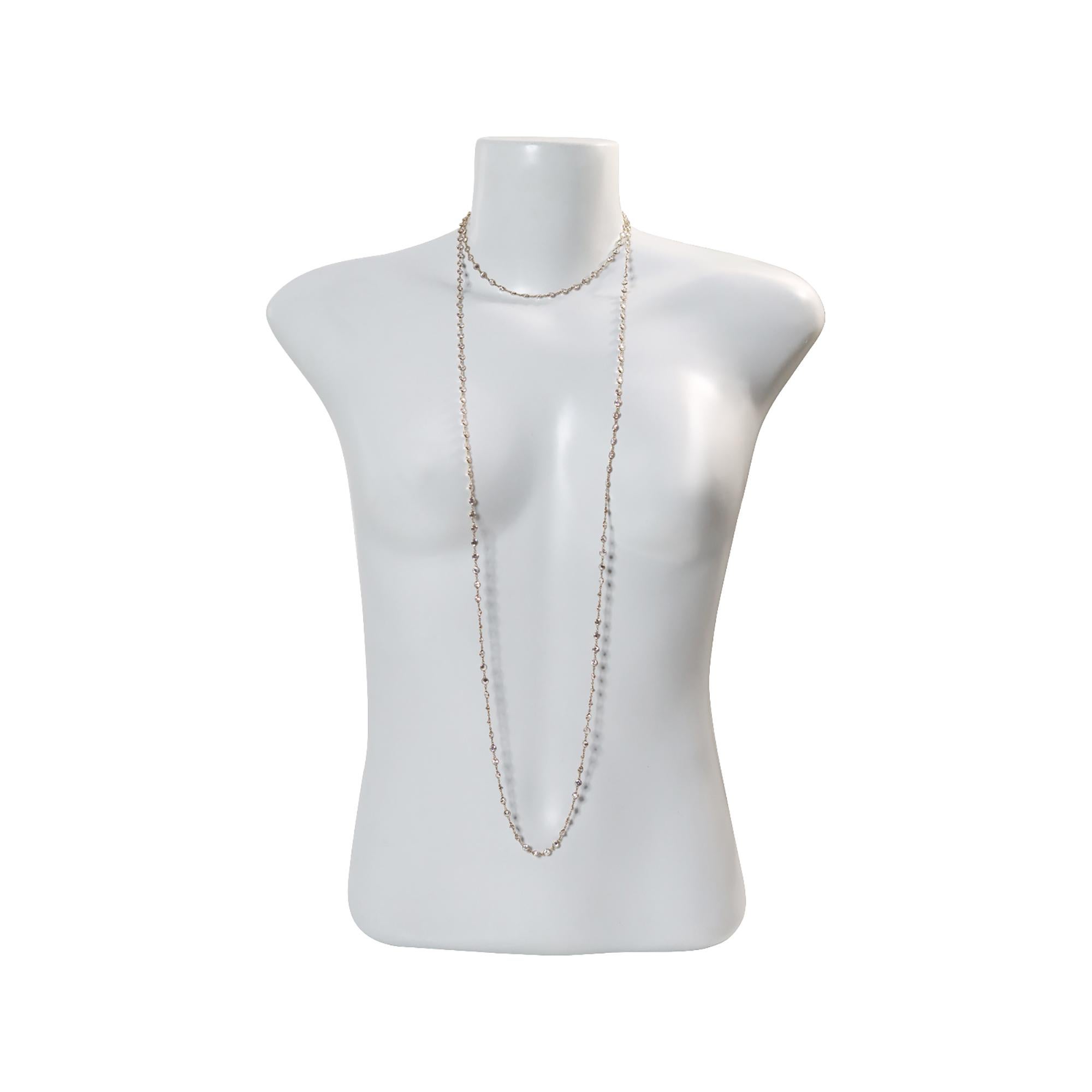 Collana vintage di zirconi in tonalità oro CIRCA 2004 In condizioni buone in vendita a New York, NY