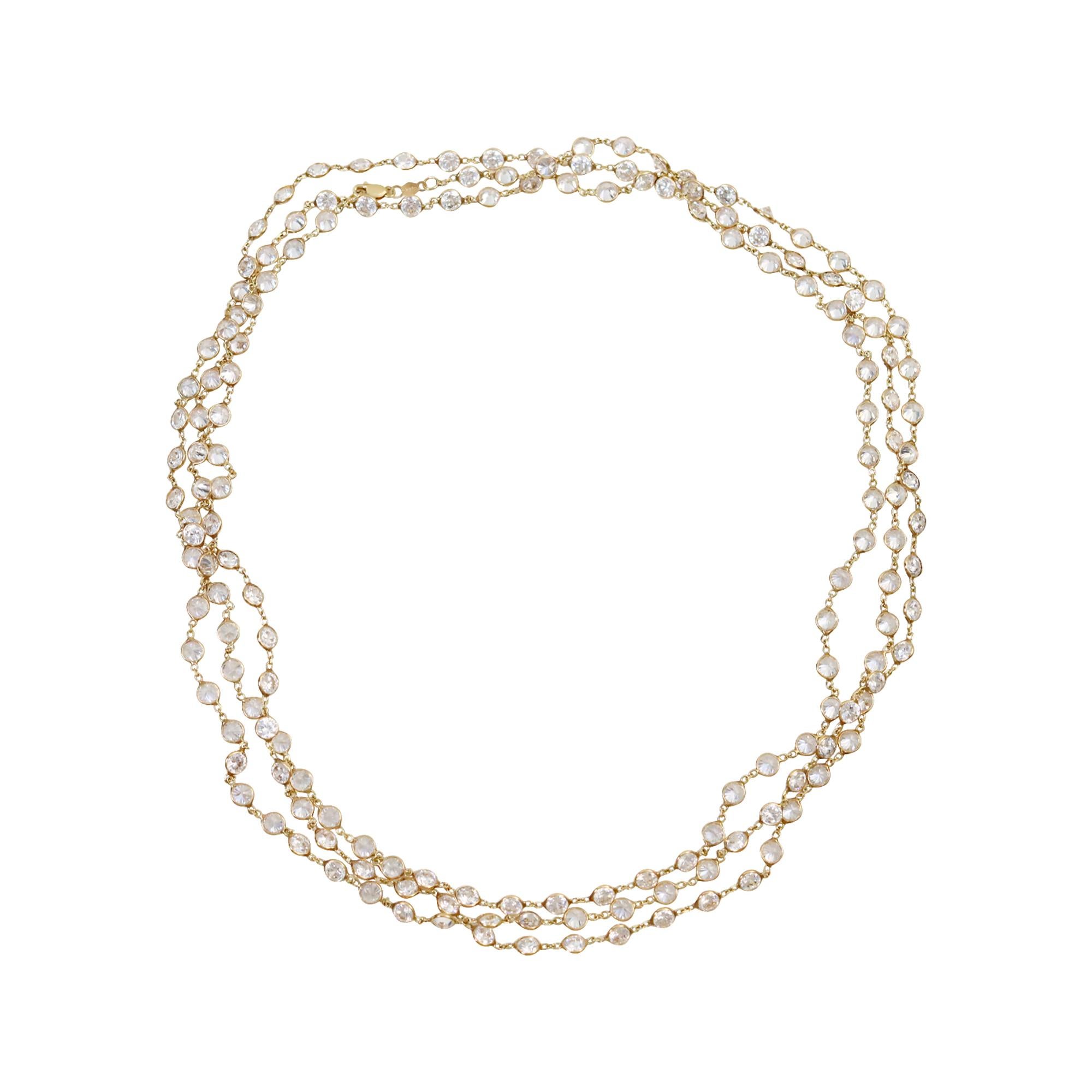 Collana vintage di zirconi in tonalità oro CIRCA 2004 in vendita 6
