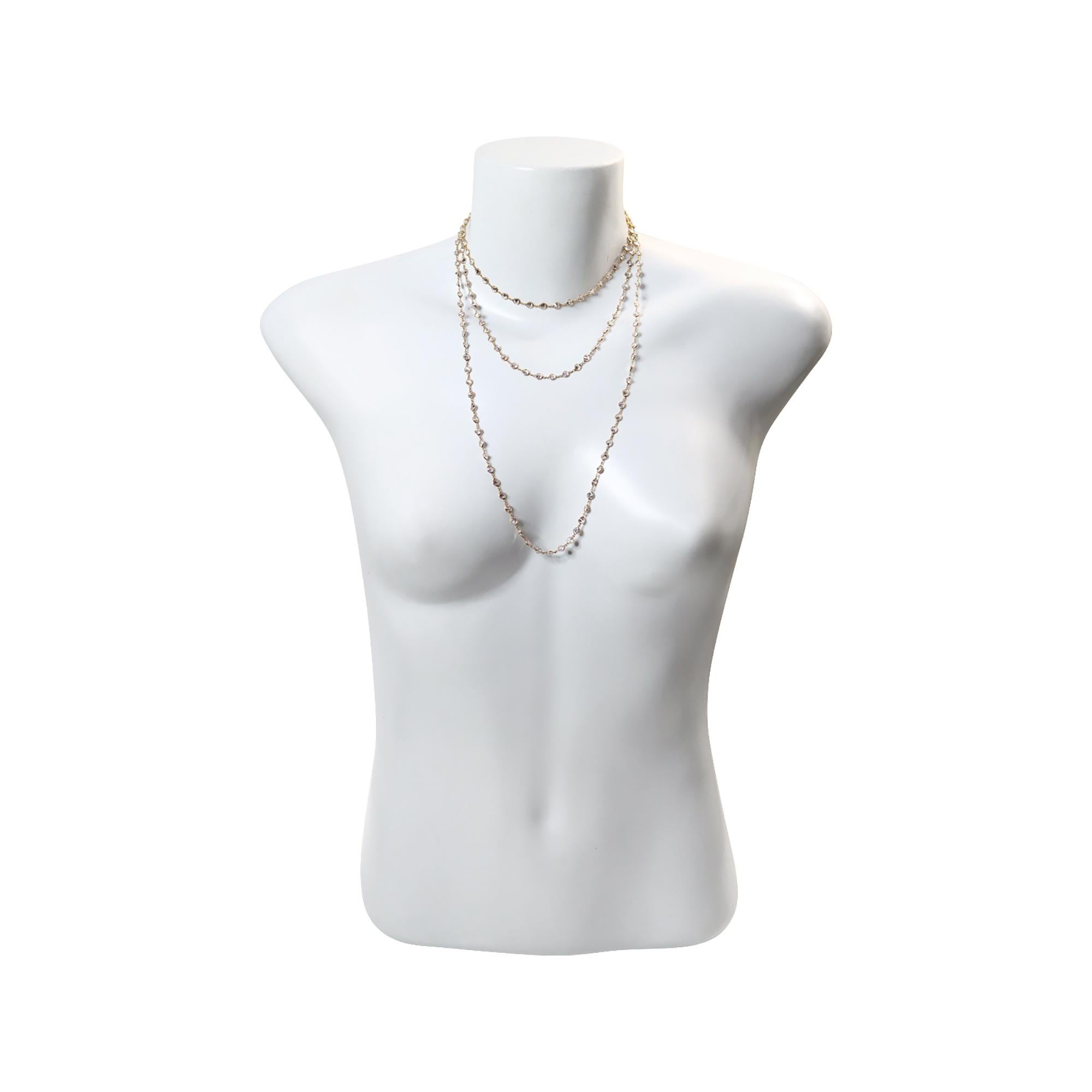 Collana vintage di zirconi in tonalità oro CIRCA 2004