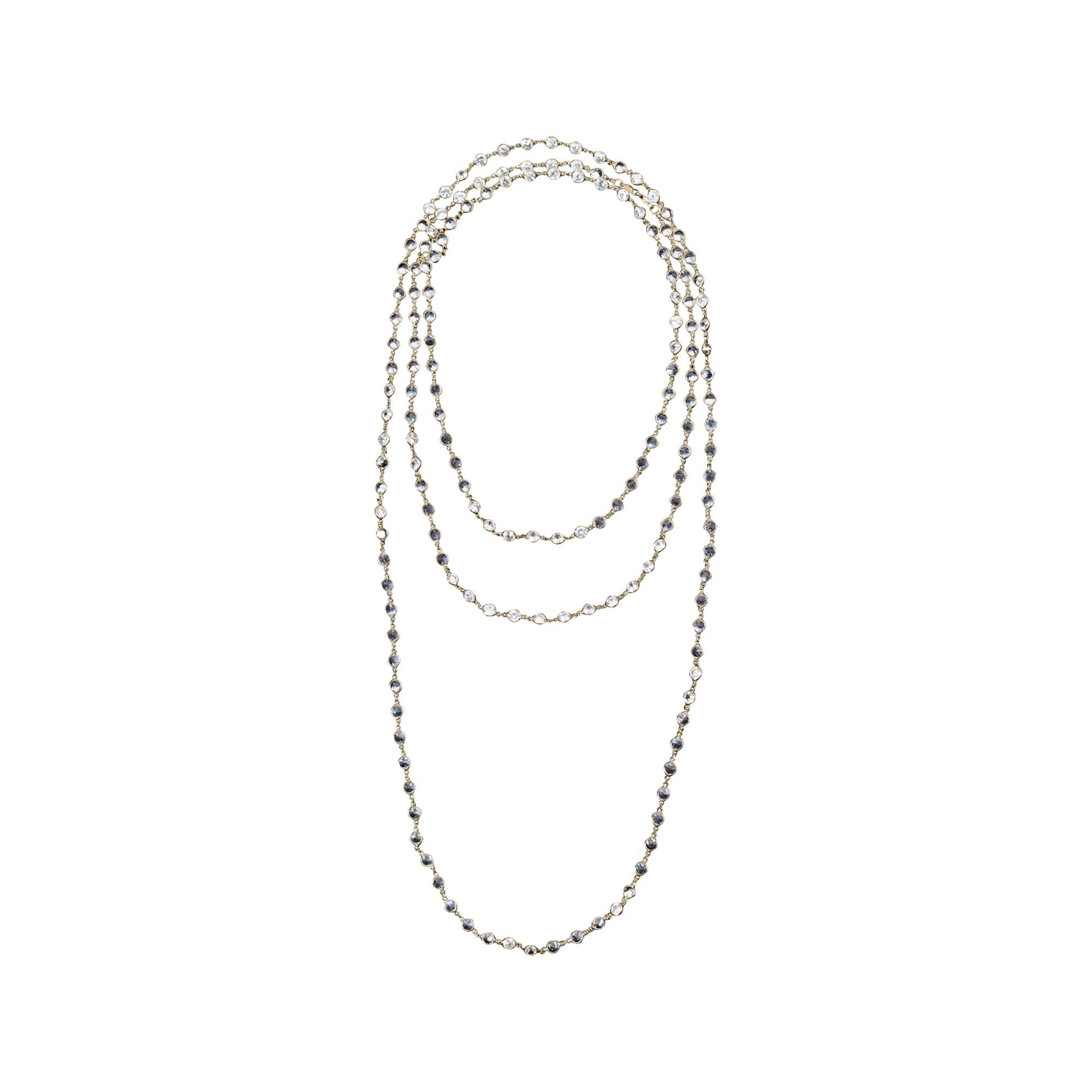 Collana vintage di zirconi in tonalità oro CIRCA 2004 in vendita 4