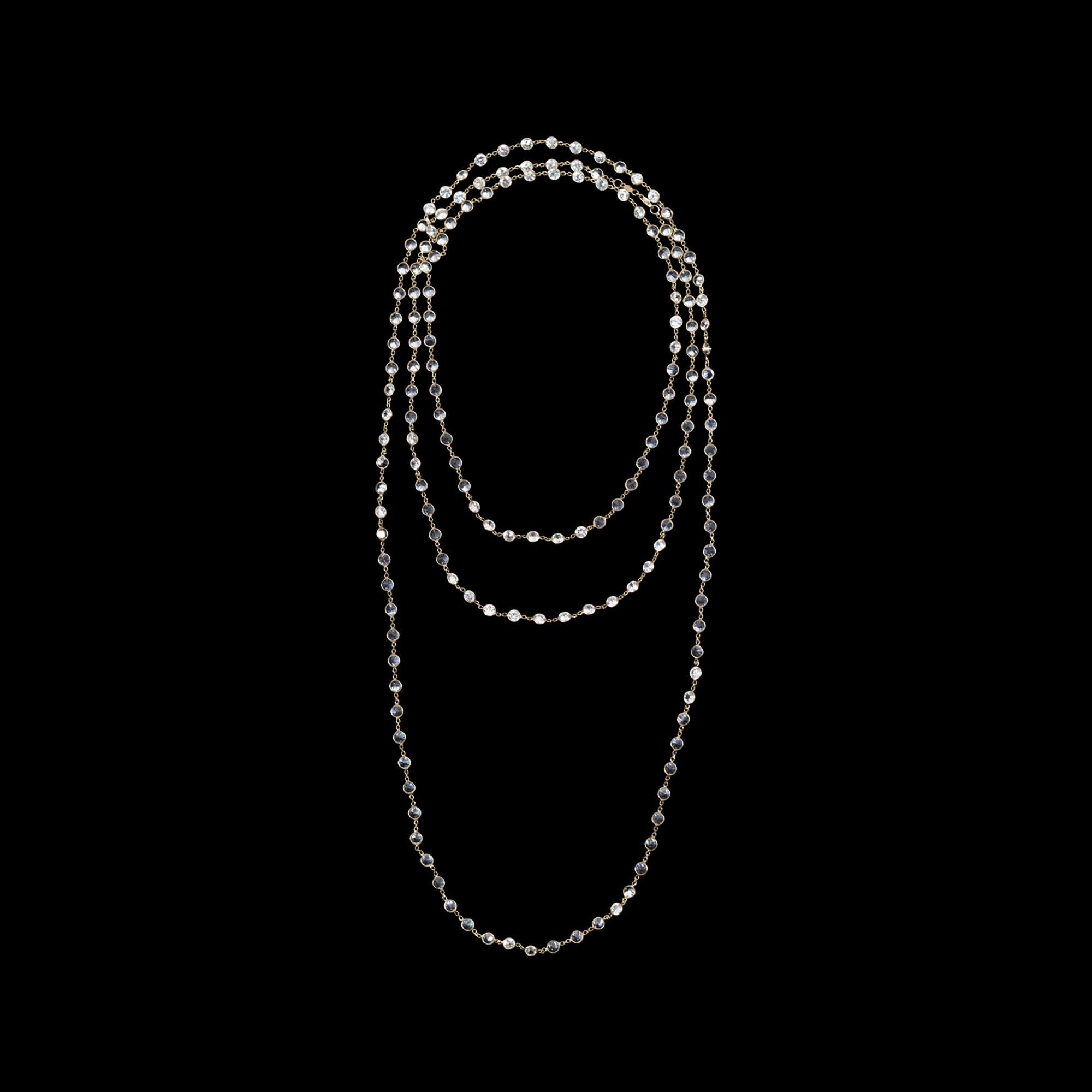 Collana vintage di zirconi in tonalità oro CIRCA 2004 in vendita 5