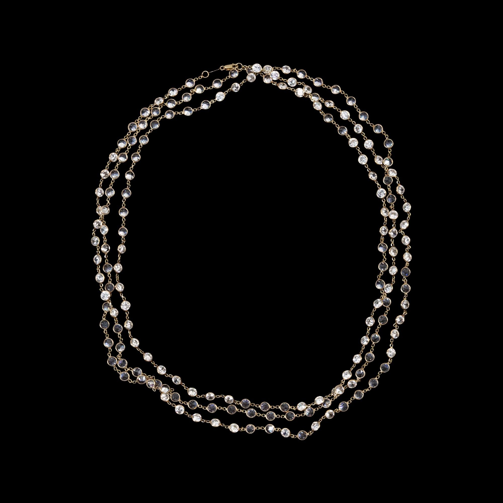 Collana vintage di zirconi in tonalità oro CIRCA 2004 in vendita 8