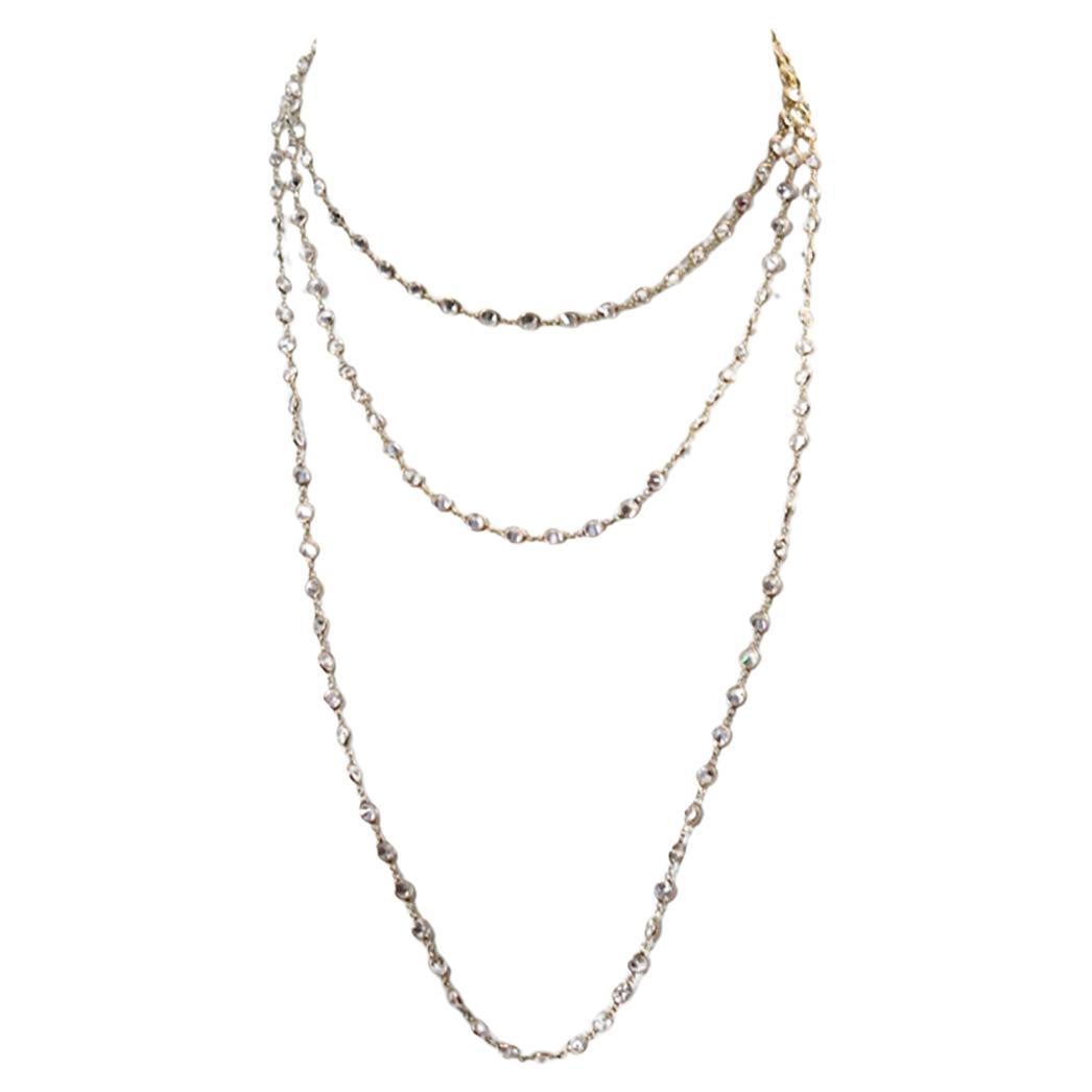 Collana vintage di zirconi in tonalità oro CIRCA 2004 in vendita 3