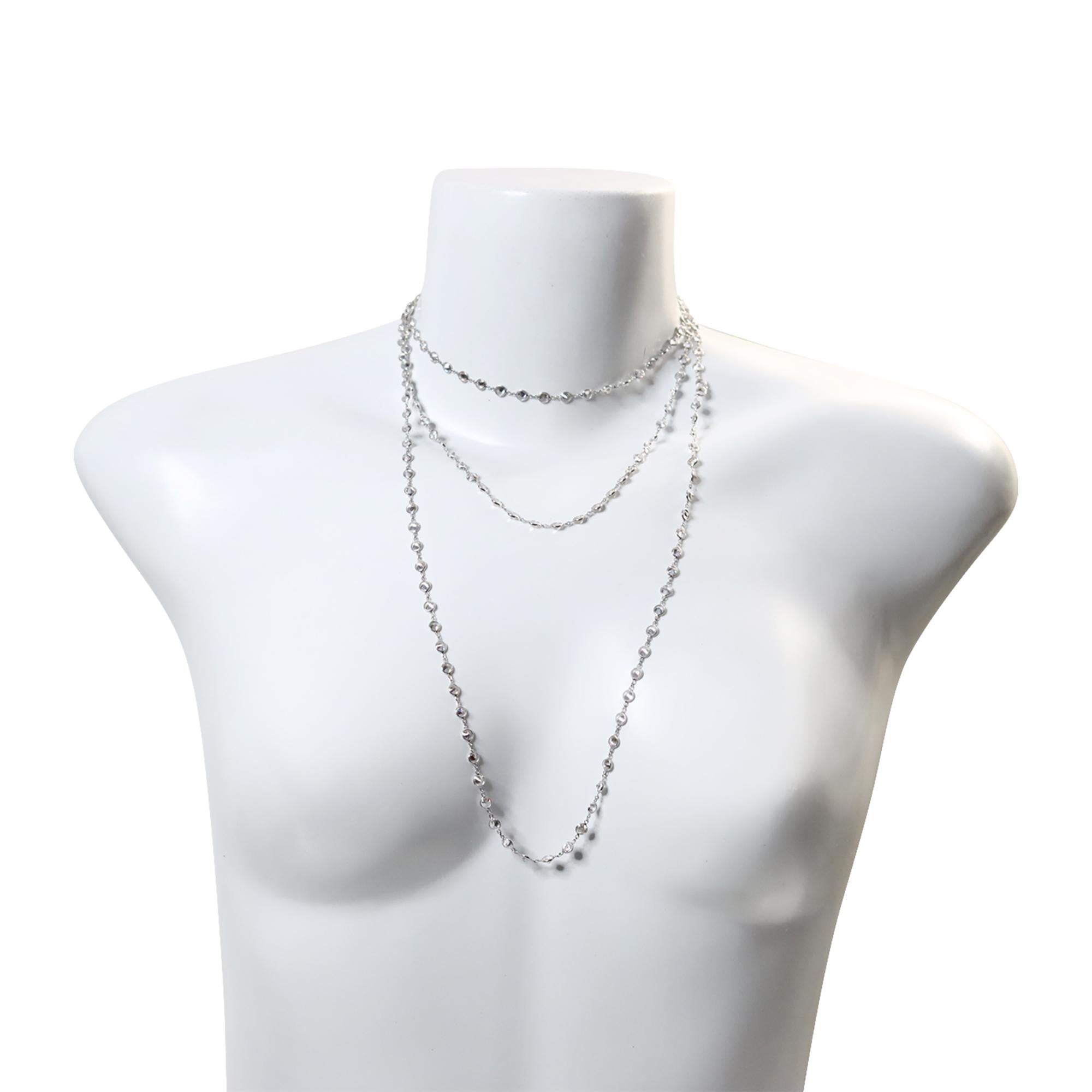 Moderno Vintage By the Yard Collana in tonalità argento Circa 2004 in vendita