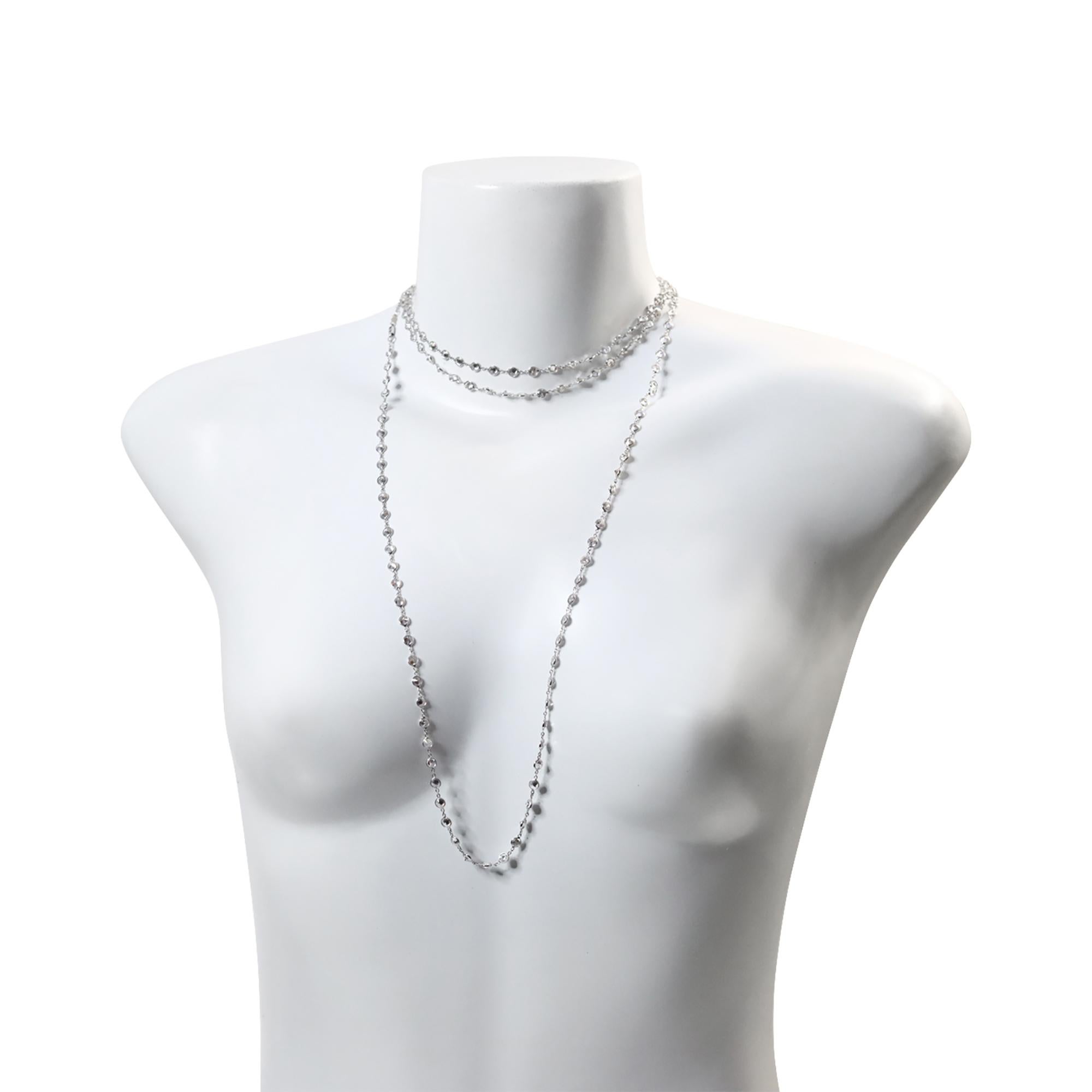 da uomo o donna Vintage By the Yard Collana in tonalità argento Circa 2004 in vendita