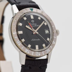 Vintage Zodiac Aerospace GMT Stainless Steel Watch, 1960s