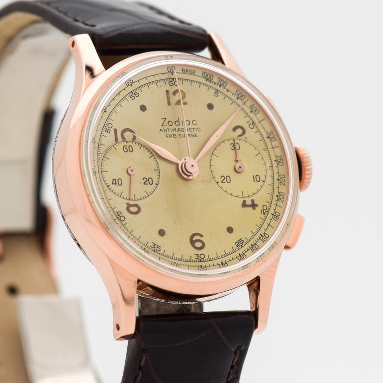 Vintage Zodiac Chronograph Watch, 1950s at 1stDibs zodiac chronograph