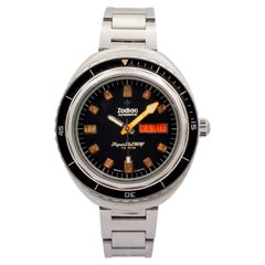 Vintage Zodiac Super Sea Wolf 862.836 42.60mm Edelstahl Herren-Tauchuhr