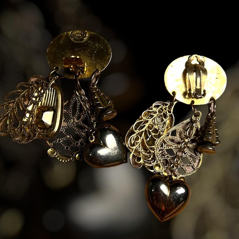 Boucles D'oreilles Vintage Signées Zoé Coste - Occasion - Style Rétro Unique