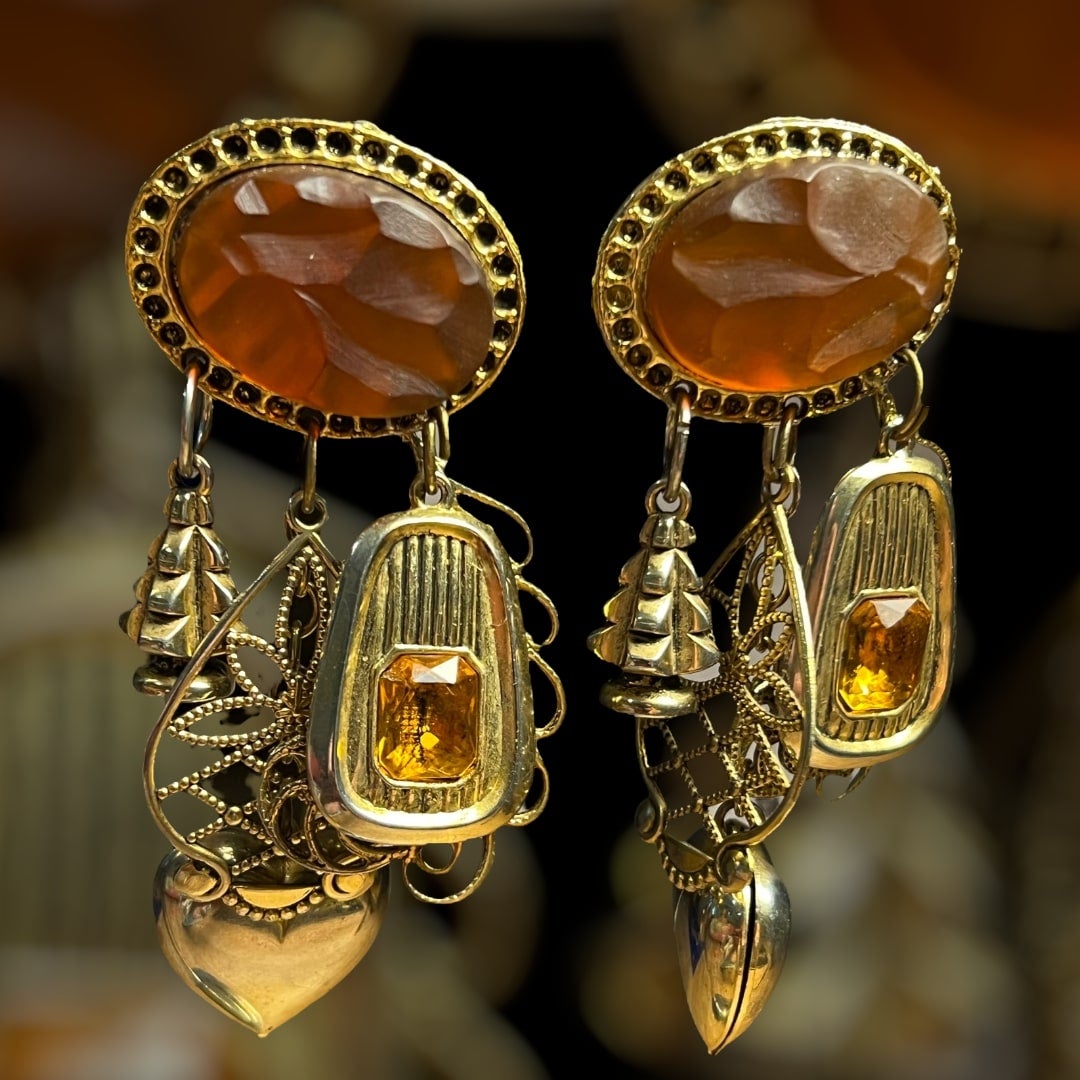 Boucles d'oreilles vintage Zoe Coste En vente sur 1stDibs