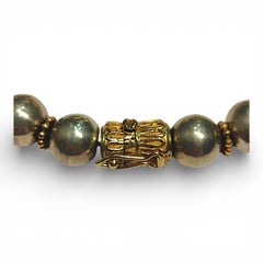 Pulsera vintage de Zolatas con cabeza de cabra en oro y plata