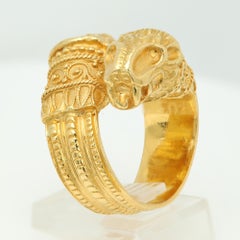 Vintage-Ring „Chimera“ von Zolotas, aus massivem 18-karätigem Gelbgold, hergestellt in Griechenland