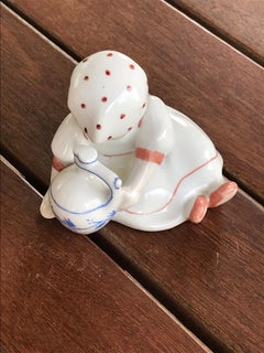 Vintage Zsolnay Girl Figurine with Jug