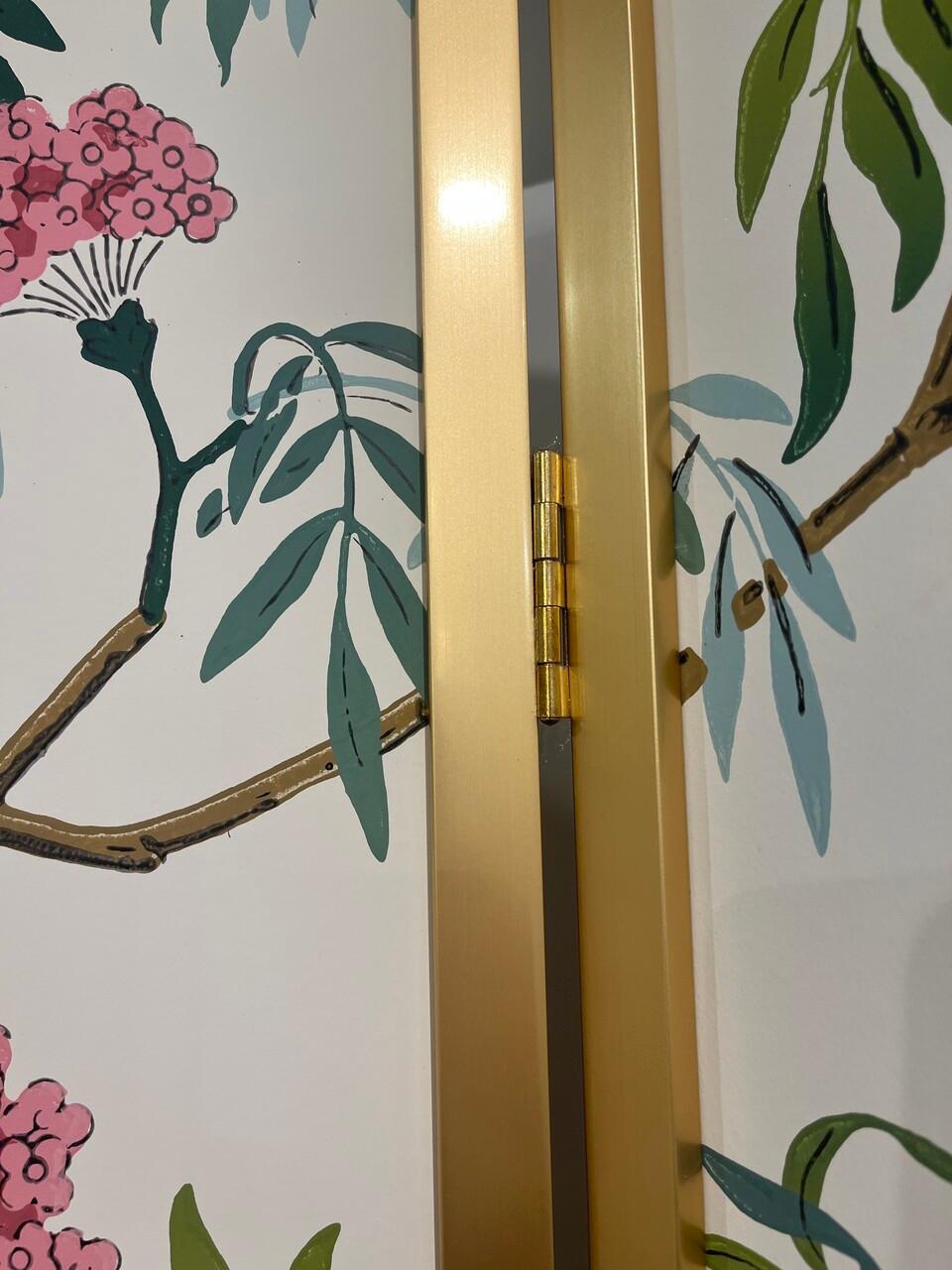 Paravento a 4 pannelli Zuber Decor Chinoiserie d'epoca in vendita 1