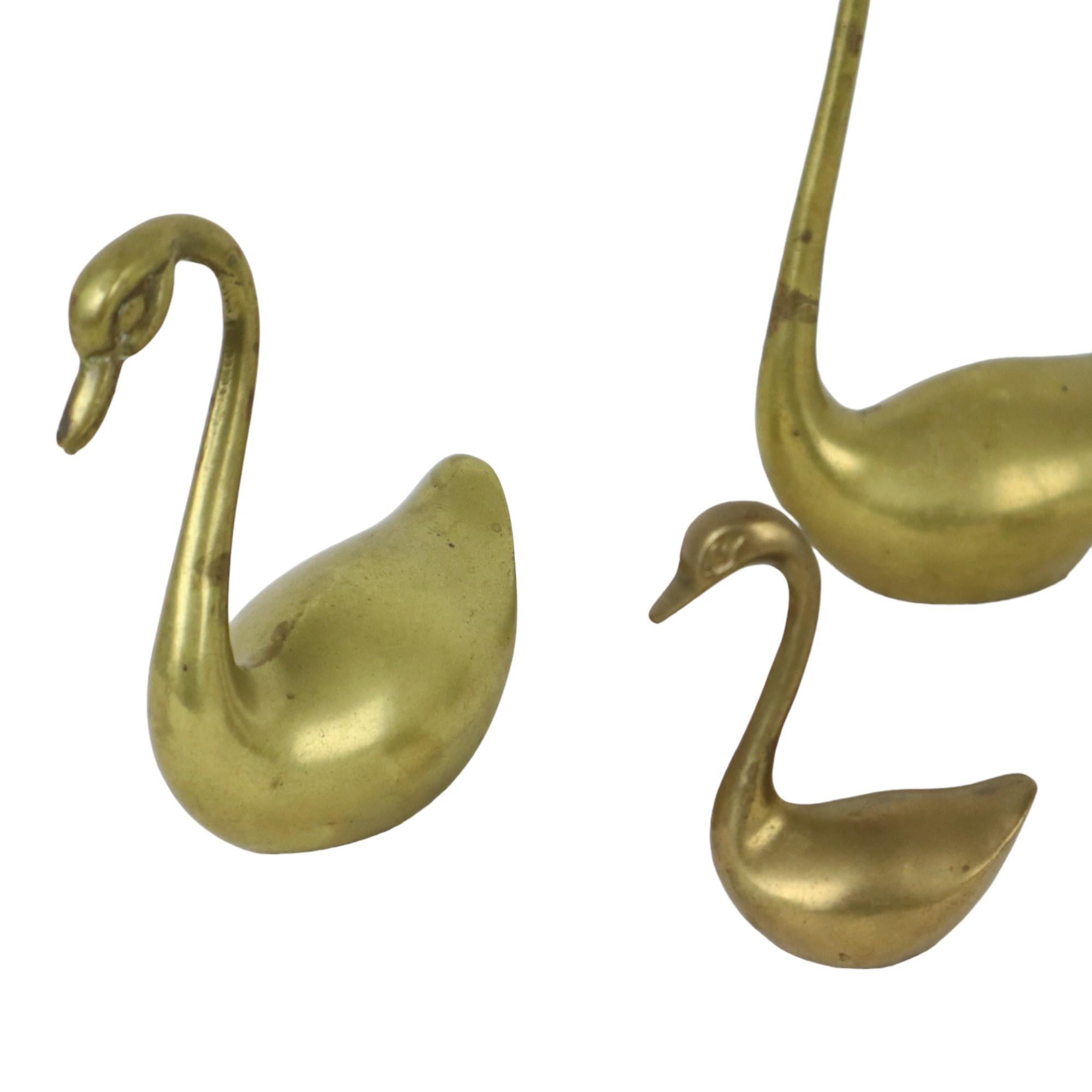 Metà XX secolo Vintage Zwanen Messing Koper Set van 4 MTC Brass in vendita