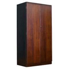 VintageArt Deco Style Dark Walnut Compact Compactum Wardrobe, 1950s