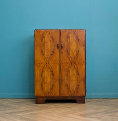 VintageArt Deco Style Walnut Compact Compactum Wardrobe, 1950s