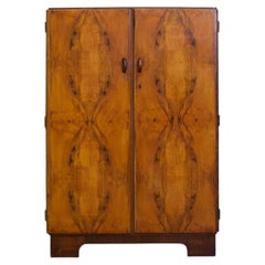 VintageArt Deco Style Walnut Compact Compactum Wardrobe, 1950s