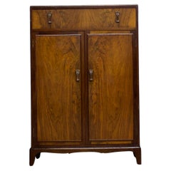 VintageArt Deco Style Walnut Compact Wardrobe from Beithcraft, 1950s