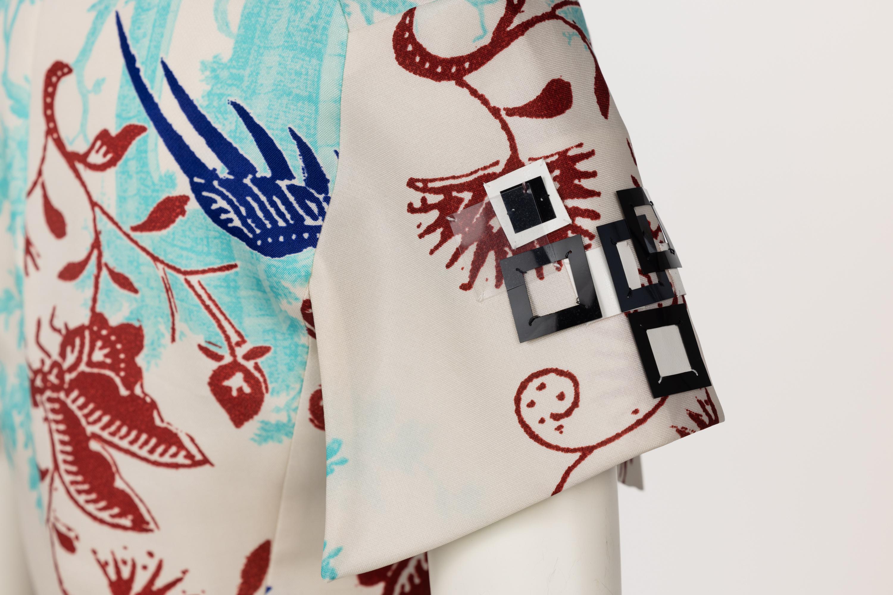 Vintage Christian Lacroix: top e maxi gonna in seta con stampa mitologica in vendita 5