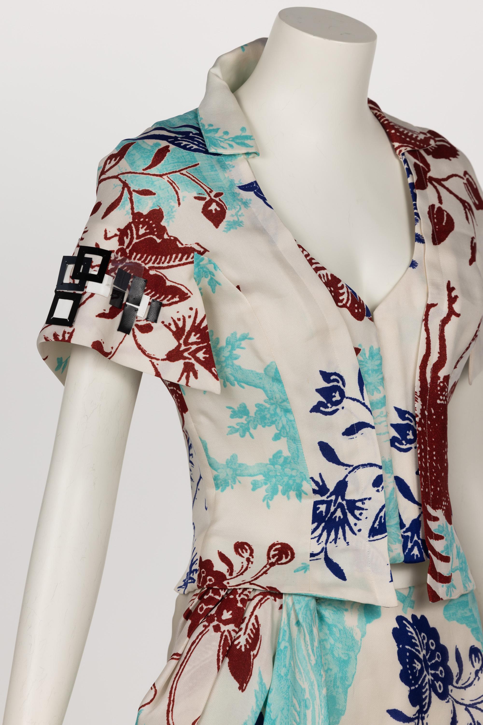 Vintage Christian Lacroix: top e maxi gonna in seta con stampa mitologica in vendita 3